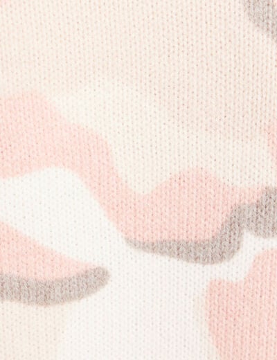 Pull col rond &agrave; sequins rose femme