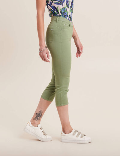 Pantacourt magique Le L&eacute;ger coupe droite vert femme