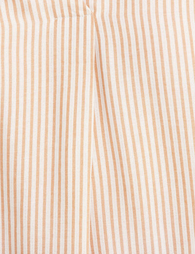 blouse fluide manches 3/4 marron femme