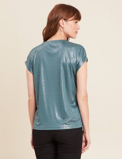 T-shirt manches courtes vert femme