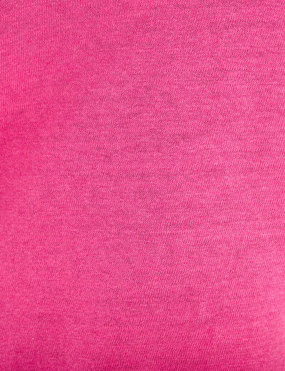 T-shirt manches courtes rose fushia femme