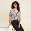 T-shirt manches courtes ivoire femme