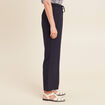Pantalon large 7/8ème bleu foncé femme