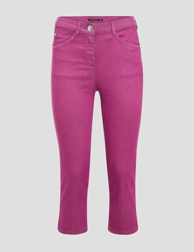 Pantacourt magique Le L&eacute;ger coupe droite mauve femme
