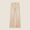 Jean bootcut taille haute sable femme
