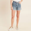 Short relax en jean denim double stone femme