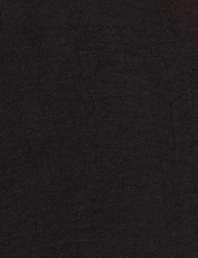 Robe droite courte col v manches coudes noir femme