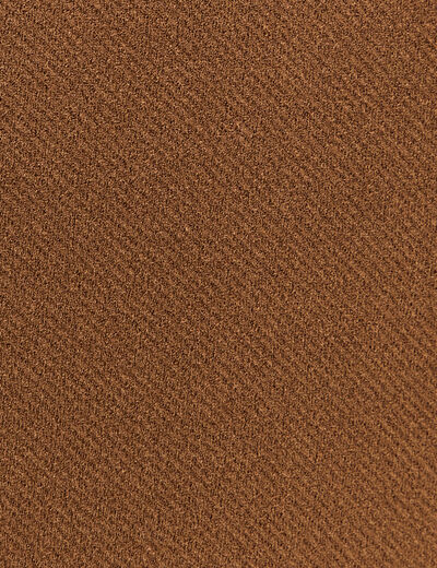 Pantalon large pinces marron femme
