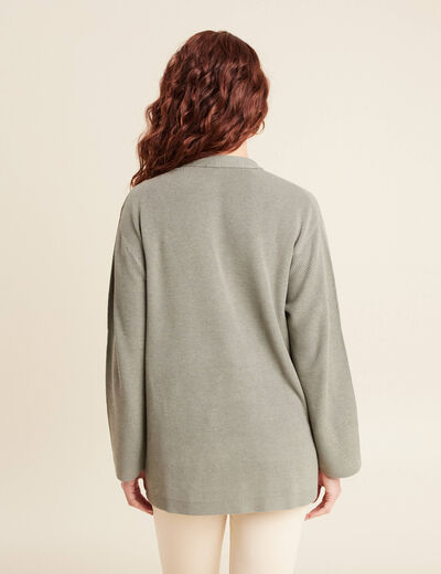 Gilet manches longues vert clair femme