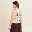 Gilet sans manches blanc femme