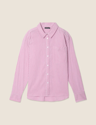 Chemise manches longues rose femme