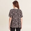 Blouse manches courtes noir femme