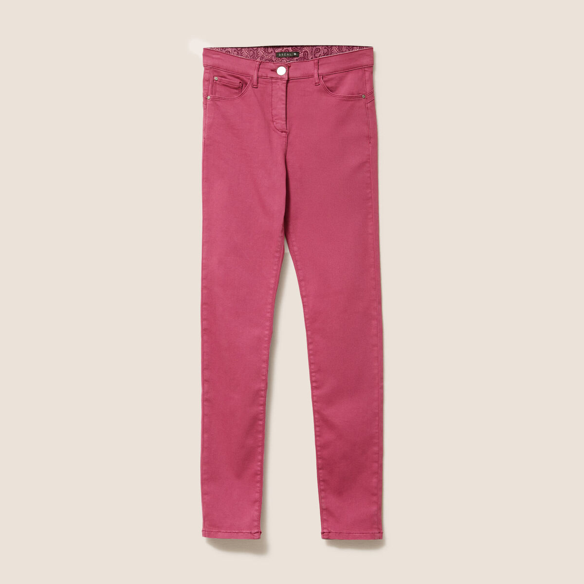 Jean magique ajusté taille standard vieux rose femme