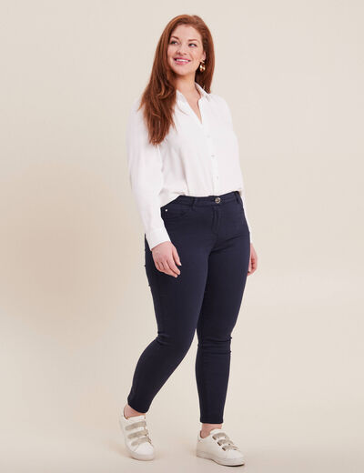 Pantalon magique Le L&eacute;ger coupe ajust&eacute;e bleu marine femme