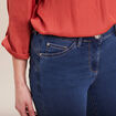 Jean magique Le L&eacute;ger coupe ajust&eacute;e long denim double stone femme