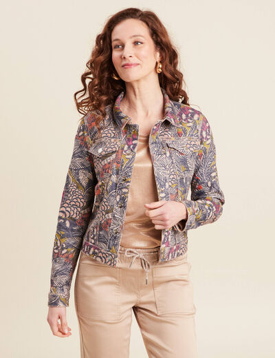 Veste réversible taupe femme