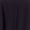 Veste longue droite col tailleur bleu fonc&eacute; femme