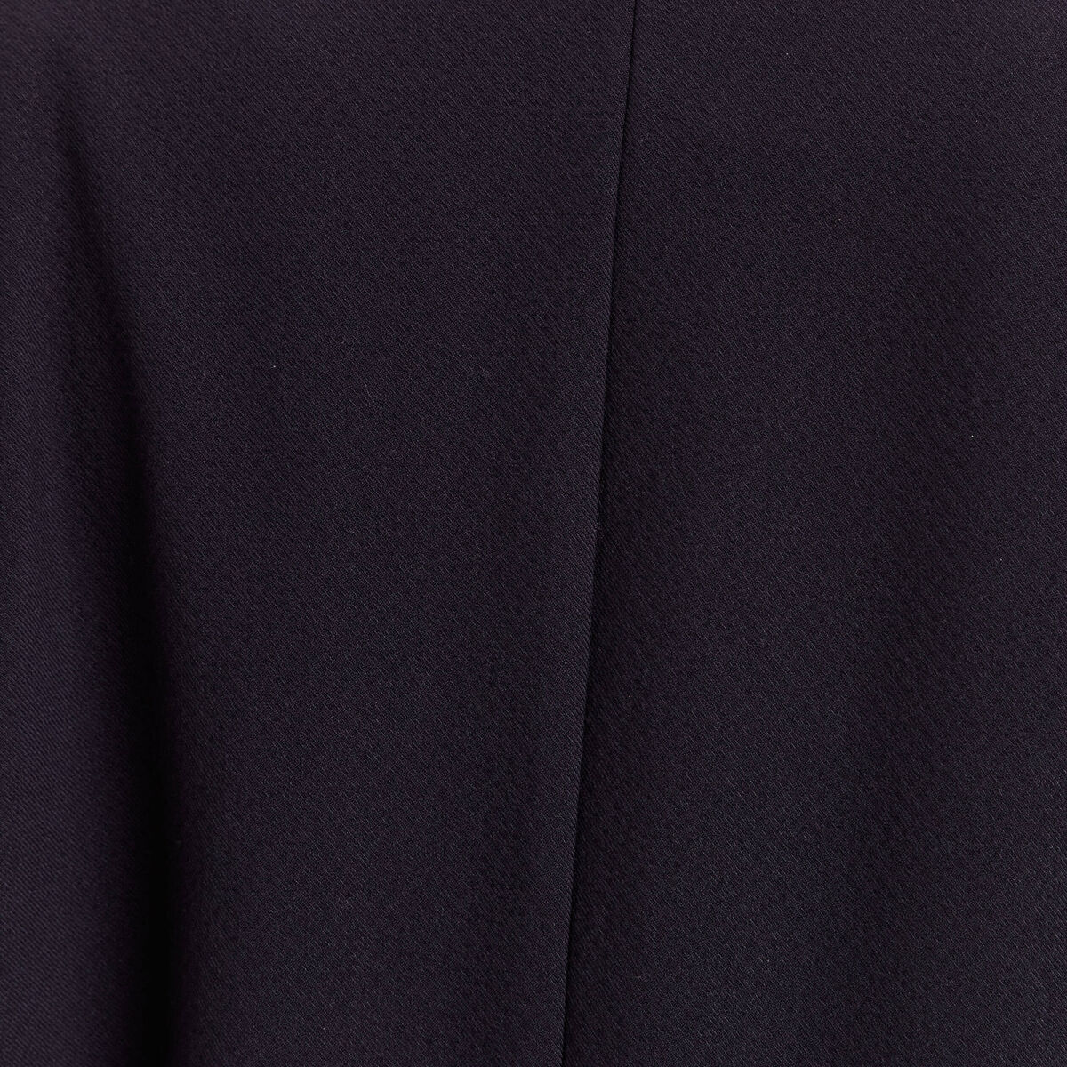 Veste longue droite col tailleur bleu fonc&eacute; femme