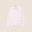 Chemise manches longues fluide rouge femme