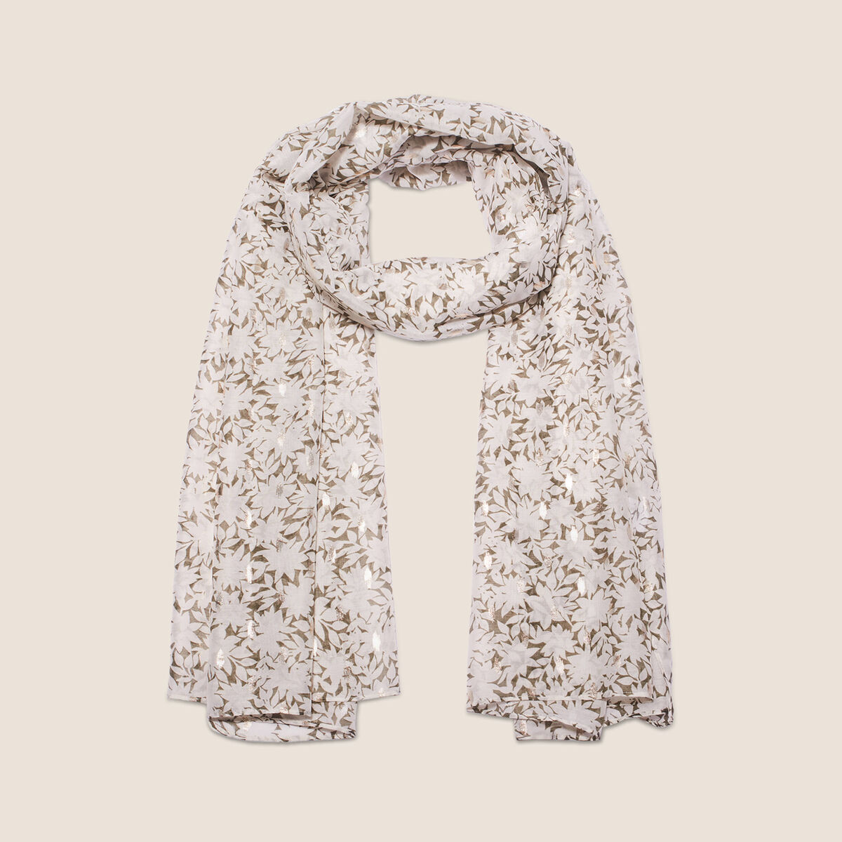 Foulard en voile transparent vert clair femme