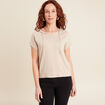 Pull sans manches à capuche couleur or femme