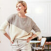 Pull manches longues gris femme