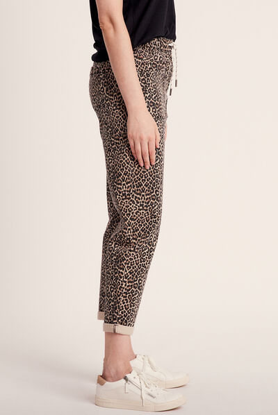 Pantalon flou 7/8ème noir femme