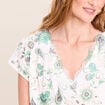 T-shirt col V ecru femme