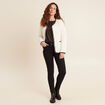 Doudoune sans col doublée ecru femme