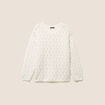 Pull manches longues ajour&eacute; ecru femme