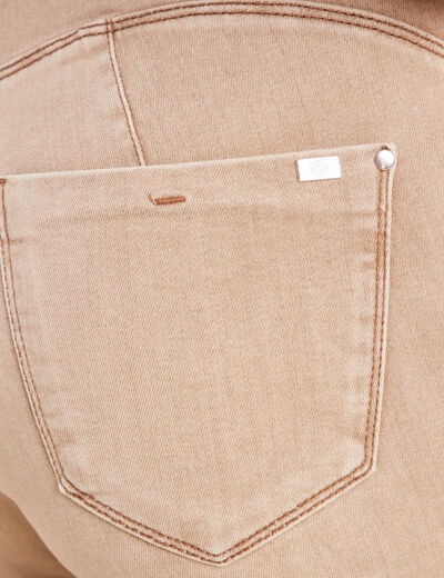 Jean magique L'Unique coupe bootcut denim beige femme