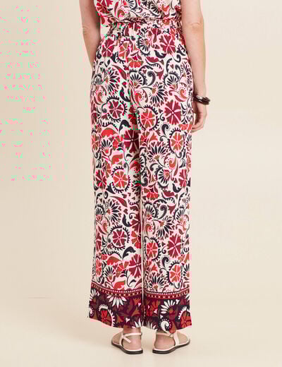 Pantalon flou blanc femme