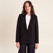 Blazer avec capuche amovible doubl&eacute; noir femme