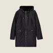 Parka r&eacute;versible &agrave; capuche noir femme