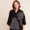 Poncho noir femme