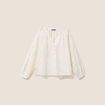 Blouse ample manches longues fluide ecru femme
