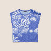 T-shirt manches courtes bleu fonc&eacute; femme