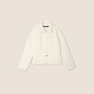 Blouson matelass&eacute; boutonn&eacute; ecru femme