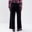 Pantalon large velours noir femme