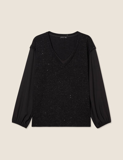 T-shirt manches longues noir femme
