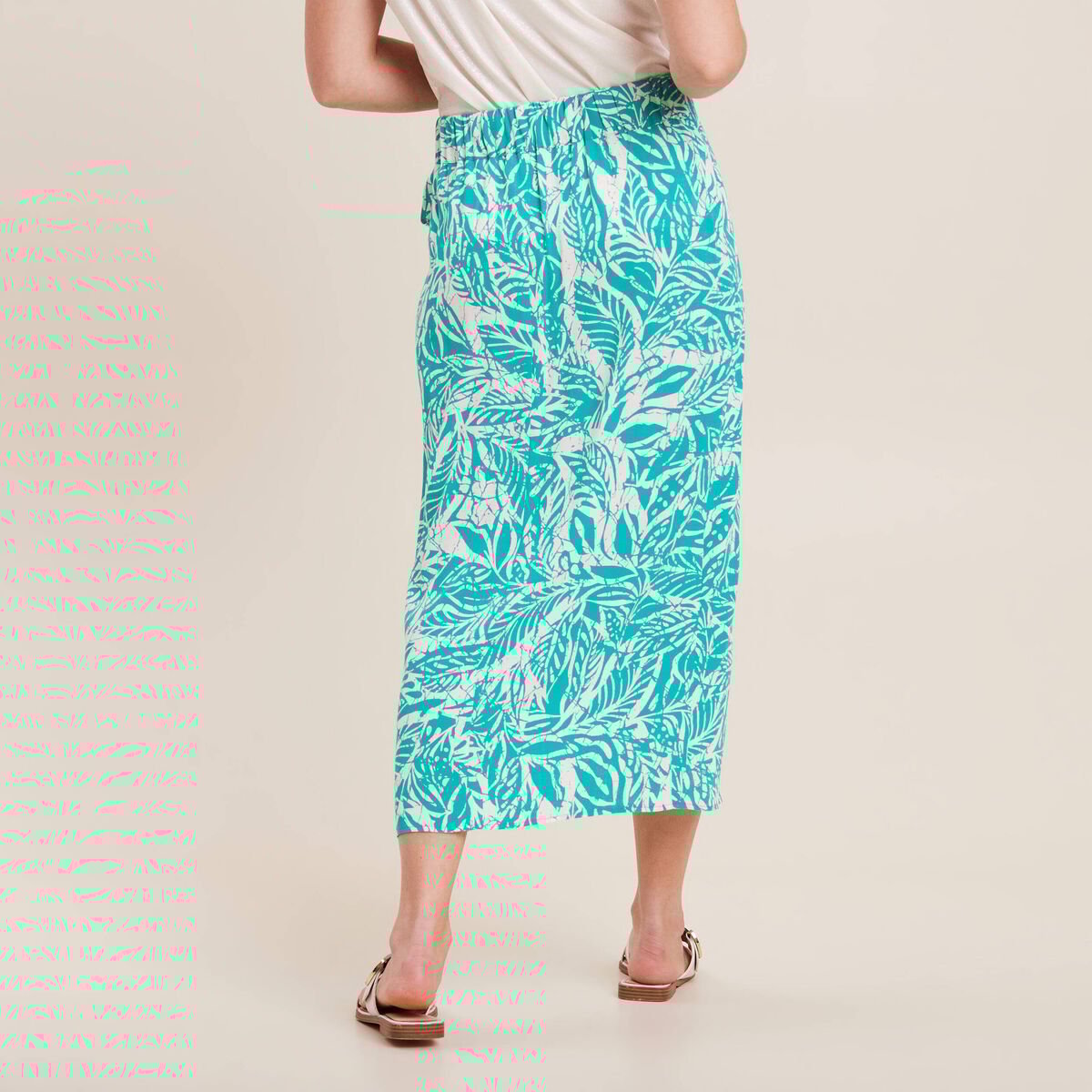 Jupe midi portefeuille satin vert émeraude femme