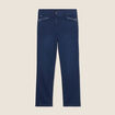 Jean droit taille standard denim brut femme