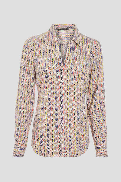 Chemise manches longues ecru femme
