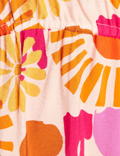 Robe longue &eacute;vas&eacute;e &agrave; fines bretelles multicolore femme