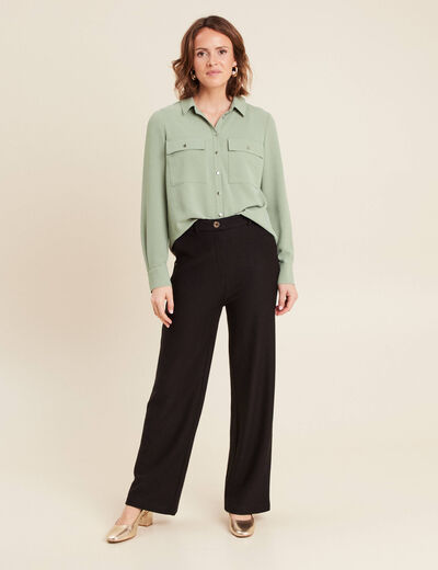 Chemise manches longues vert clair femme