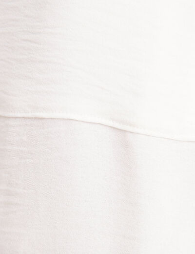 Chemise manches longues ecru femme