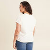T-shirt manches courtes ecru femme