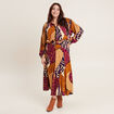 Jupe longue évasée multicolore femme