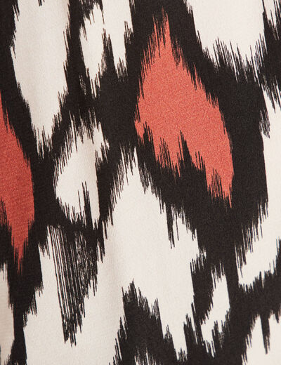 Blouse manches 3/4 orange femme