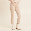 Jean droit 7/8ème denim beige femme